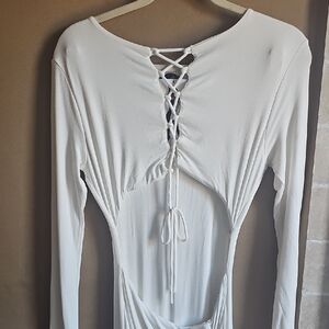 Naked Wardrobe White Maxi Dress